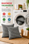 Set of 4 Colorful Gingham Cushion Covers 43X43 cm – Liquid-Proof and Stain-Resistant Fabric - 4