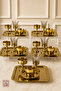 Gold Coffee Presentation Set 5 Pieces – Cup and Serving Set with Tray