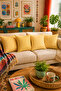 Set of 4 Colorful Gingham Cushion Covers 43X43 cm – Liquid-Proof and Stain-Resistant Fabric - 6