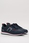 Men's Leather Lace-Up Sports Shoes Dark Blue - 3