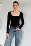 Gülseli Women's Square Neck Lycra Body Blouse - 2