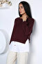 Women's Stoned Shirt Decorated Sweatshirt - 2