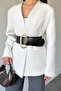 Perry Women's Blazer Jacket with Belt Accessories - 4