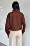 Gülseli Women's Polo Collar Half-Zipper Embroidered Sweatshirt - 4