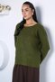 Gülseli Women's Knit Sweater with Lace Detail on the Back - 5