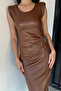 Leather Dress with Velvet Lining and Padding - 2