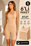 Women's 6-Piece Breathable Fabric Thick Strap Tank Top - 92% Cotton