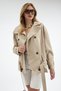 Zr Model Belted Oversize Women's Trench Coat Jacket - 3