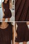 Gülseli Women's Lined Openwork Mini Knitwear Dress - 5