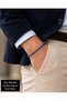 Bleu Royale Braided Leather Men's Bracelet – Silver Color Clasp with Gift Box