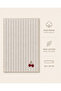Cherry Embroidered Decorative Hand Towel – 100% Cotton, Striped Linen Texture (30×45) - 1 Piece - 4