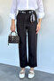 Women's Belted Trousers with Accessory Detail - 5