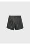 Black Girls' Faux Leather Bermuda Shorts 7201 - 2