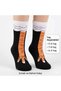 Chicken Feet Patterned Children's Socks Black Orange Fun Animal Figured Soft Textured Daily Socks - 4