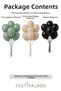 Set of 20 Eucalyptus Sea Sand Beige Black Balloons Birthday Party Decoration Organization Decoration Balloon - 4