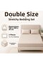 Floral Patterned King Size Double Elastic Sheet Set 180X200X30 Cm, 2 Zippered 50X70 cm Pillowcases - 6