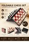 Magnetic Folding Chess and Checkers Set 25cm Portable Travel School Kids Intelligence Game Set Educational - 4
