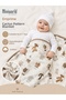 Cotton Double Layer Soft Fabric Suitable for Daily Use Brown Cactus Pattern Printed Unisex Newborn Baby Blanket 0-1 Year Old