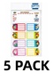 5 Pack Kral Şakir School Label with Lesson Schedule, 3 Sheets, 24 Pieces