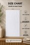 Set of 2 270Gr 50X90 cm White Hand and Face Towels 100% Cotton Soft Textured High Absorbent Plain Towels - 5