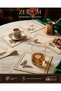 Premium 6-Piece Cocktail and Coffee Presentation Napkins with Checkered Butterfly Embroidery - 5