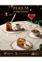 Premium 6-Piece Cocktail and Coffee Presentation Napkins with Gold and Silver Twisted Embroidery - 4