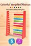 6 Rows Wooden Colored Abacus - Preschool and Homeschool Educational Toy for Learning Number Counting and Math
