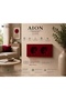 Aion Collection-Duo Series (Scarlet Red) (2-Pack)/ (Compatible with All Brands) (2 Module Combination=1 Socket+1 Socket) Minimal Matte Design Socket-Switch Cover/Premium Vibrant Colors Series (Vibrant Red) - 2
