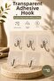 Transparent Adhesive Hanger Hook with Metal Hook for Mounting Without Drilling (5 Pieces)