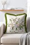 Flower Bouquet in Glass Jar Patterned Magnolia Themed Fringed Throw Pillow Cover - 3