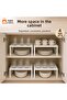 4 Pieces of In-Cabinet Organizer Rack, Plate and Cup Rack, Hard Odorless Plastic Rack - 6
