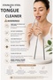 (U Model) Stainless Steel Tongue Cleaner Metal Tongue Scraper Oral Care Apparatus Hygienic Long Lasting - 2
