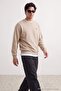 Taş Oversize/Rahat Kalıp Geyik Nakışlı Sweatshirt TMNAW27SW00025 - 4