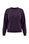 Koyu Mor Soft/Yumuşak Dokunuşlu Oversize/Geniş Kesim Bisiklet Yaka Örme Sweatshirt TWOAW27SW00143 - 5