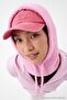 Soft Textured Pink Tie-Up Head-Wrapping Knitwear Balaklava Beanie - 5