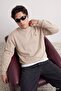 Taş Oversize/Rahat Kalıp Geyik Nakışlı Sweatshirt TMNAW27SW00025 - 3