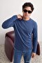 Taş-İndigo-Siyah 3'lü Paket Slim/Dar Kesim %100 Pamuk Erkek T-Shirt TEDAW25TS00010 - 2