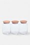 3-Piece Wooden Beech Lid Jar 890 Cc Tphaw27Kvn00002 - 3