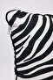 Zebra Patterned Velvet Textured Cushion Cover 43X43Cm Tphaw27Kkk00010 - 5