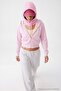 Soft Textured Pink Tie-Up Head-Wrapping Knitwear Balaklava Beanie - 6
