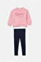 Pembe Pamuklu Kalın/İçi Polarlı Kız Çocuk Örme Sweatshirt ve Tayt Alt - Üst Takım TKDAW26AU00012 - 6