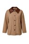 Wardrobe Essentials Bej PU Yaka Detaylı Oversize Midi Trençkot TWOAW27TR00028 - 6