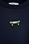 Navy Blue Boys' Cotton Thick Embroidered Knitted Sweatshirt Without Patches Tkdaw27Sw00062 - 6