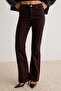 Kahverengi Orta Esnek Yüksek Bel Flare İspanyol Paça Jeans TWOAW27JE00177 - 3