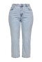Premium Açık Mavi Özel Kumaş Yüksek Bel Az Esnek Mom Jeans TBBAW27CJ00035 - 5