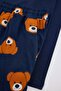 Big Size Navy Blue Regular Teddy Bear Printed Knitted Pajamas Set Tmnaw26Ai00001 - 6