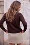 Wardrobe Essentials Brown Oversize Soft Wool Basic Knitwear Sweater Twoaw27Kz00066 - 5