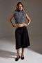 Antrasit Düz Fitted Dik Yaka Belden Oturtmalı Kolsuz Crop/Kısa Modal Kumaş Örme Bluz TWOAW27BZ00085 - 2