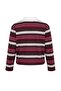 Kahverengi Bordo Çizgili Dantelli Polo Yaka Oversize/Geniş Kesim Pamuklu Örme T-Shirt TWOAW27TS00052 - 10