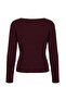 Plum Boat Neck Soft Textured Knitwear Sweater Twoaw27Kz00173 - 5